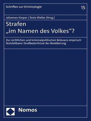 cover image of Strafen "im Namen des Volkes"?